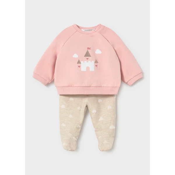 MAYORAL SET TRACKSUIT CLOSED FOOT BABY PINK