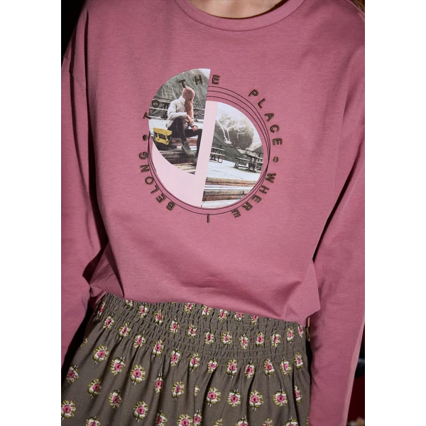 MAYORAL LONG-SLEEVE T-SHIRT DESIGN PINK 