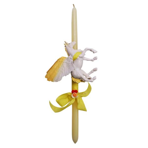EASTER CANDLE WITH LARGE UNICORN - 2 DESIGNS