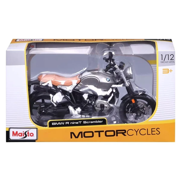 MAISTO 1:12 MOTORCYCLES - BMW R NINE T SCRAMBLER MET GREY