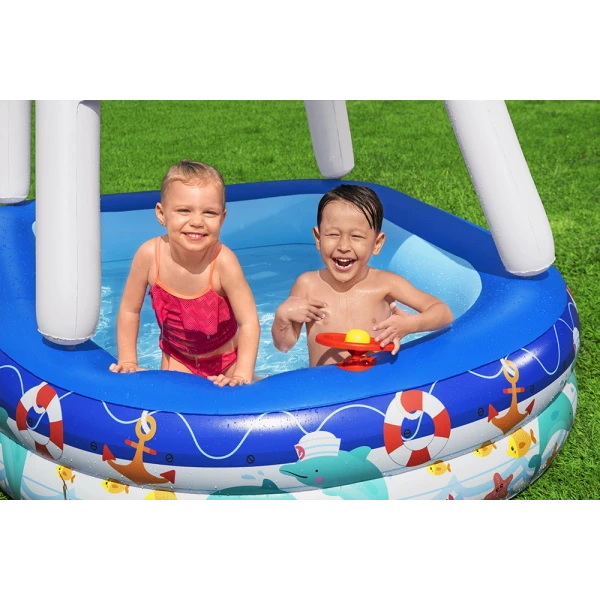 BESTWAY INFLATABLE FAMILY POOL 212X155X132 cm SEA CAPTAIN