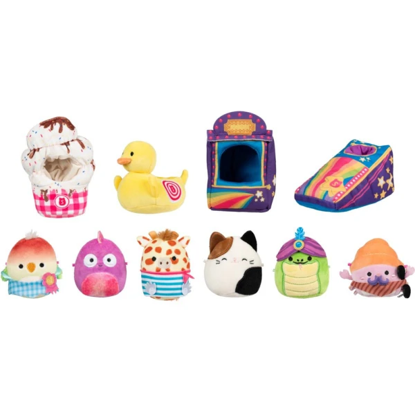 MICROMALLOWS - PLAY SET OF 10 PLUSH TOYS 6cm SQUISHMALLOWS & ACCESSORIES - LUNA PARK