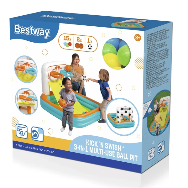 BESTWAY PLAYSET 120X107X84 cm KICK \'N SWISH BALL