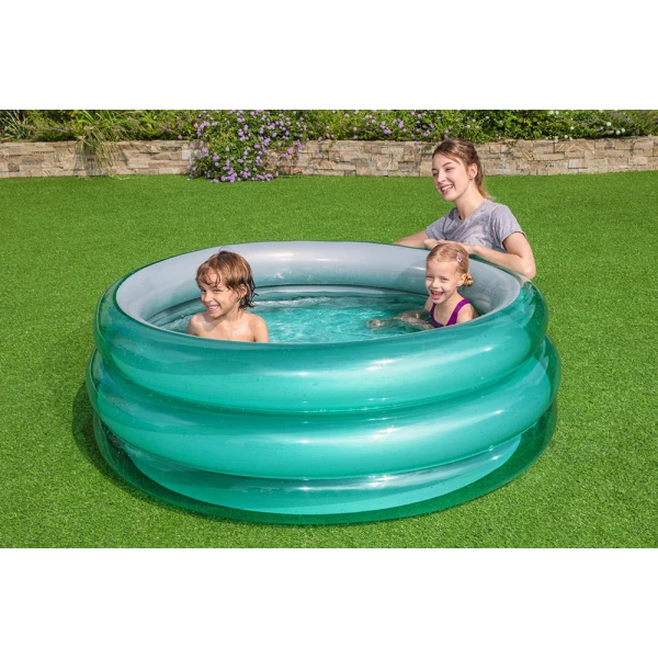BESTWAY 150Χ53 cm BIG METALLIC 3-RINGS POOL