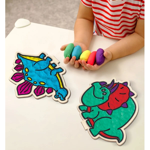 SPLAT PLANET MESS-FREE PAINT KIT WITH CLAY DINOSAUR