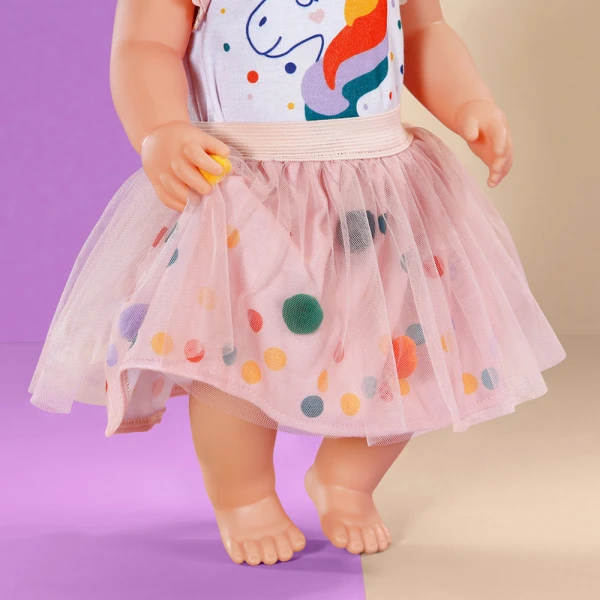ZAPF CREATION BABY BORN DRESS UNICORN 43 cm