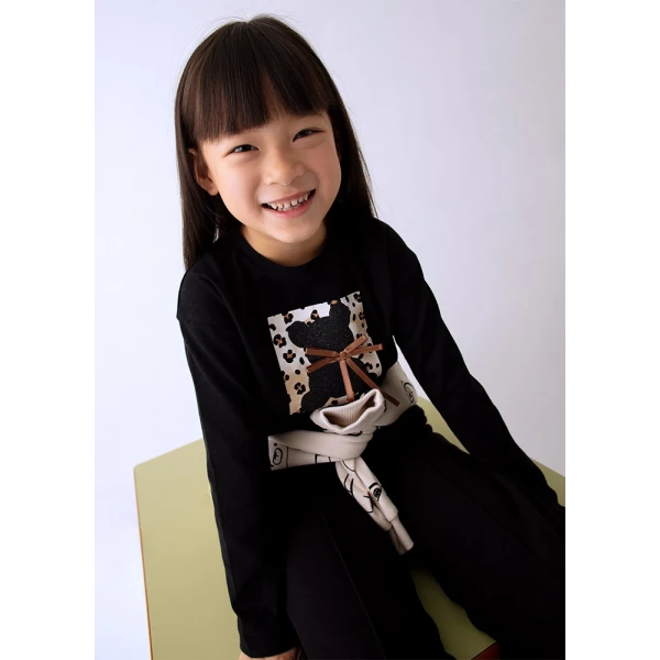 MAYORAL LONG-SLEEVE T-SHIRT BLACK 