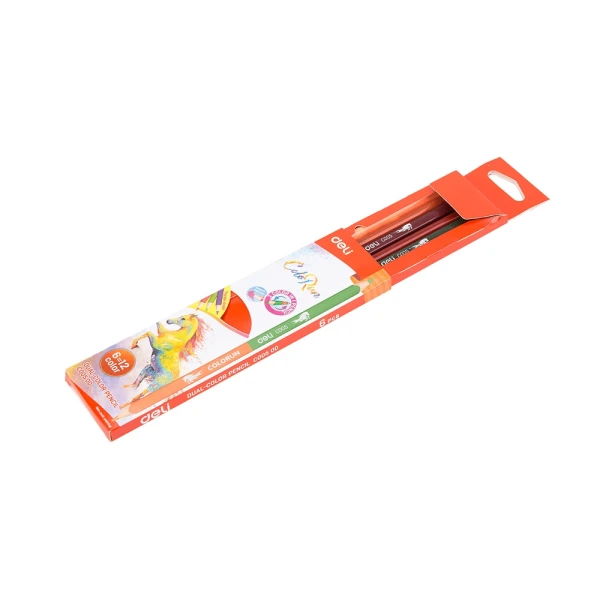 DELI ΚΡΑΙΓΙΟΝ ΔΙΧΡΩΜΟ ΧΑΡΤΙΝΟ BLISTER 12 ΧΡΩΜΑΤΑ Φ2.9mm COLORUN