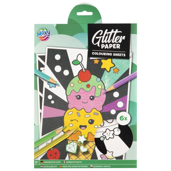 ΖΩΓΡΑΦΙΚΗ ΜΕ GLITTER A4 6 ΦΥΛΛΑ - 3 ΣΧΕΔΙΑ