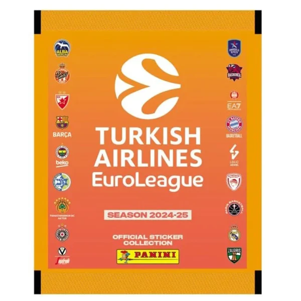 PANINI TURKISH AIRLINES EUROLEAGUE 2025 ΦΑΚΕΛΑΚΙ ΜΕ ΑΥΤΟΚΟΛΛΗΤΑ
