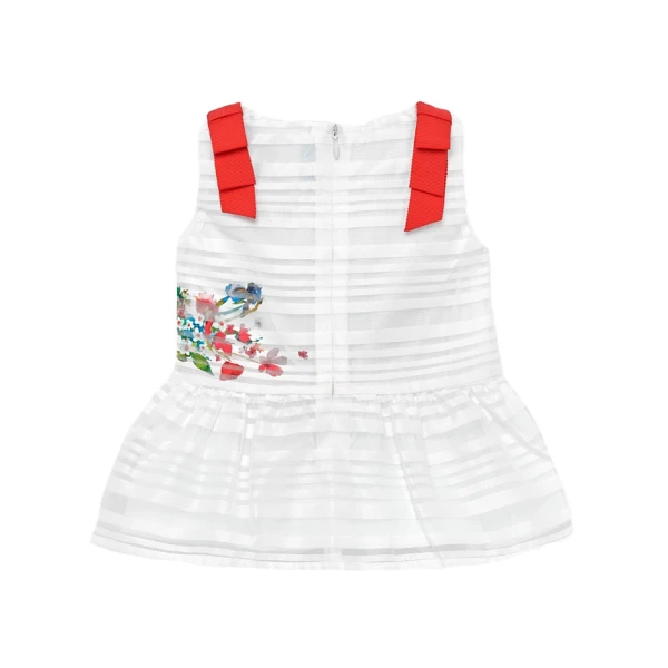 MAYORAL DRESS FLOWERS WHITE