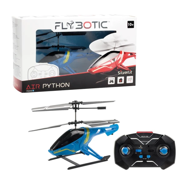 SILVERLIT FLYBOTIC AIR PYTHON RADIO CONTROL BLUE HELICOPTER FOR AGES 8+