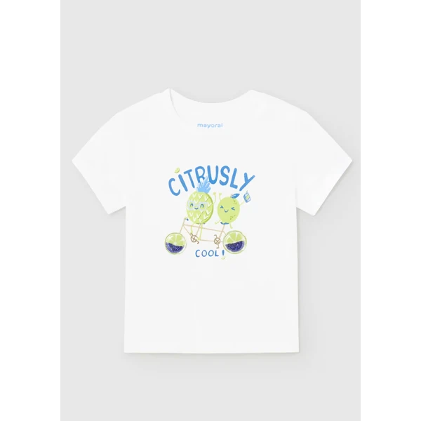 MAYORAL SHORT SLEEVES BLOUSE DESIGN BICYCLE WHITE