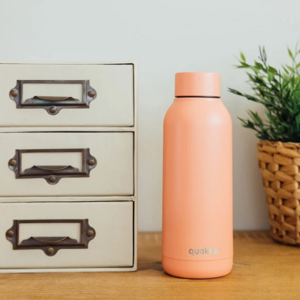 QUOKKA STAINLESS STEEL ΜΠΟΥΚΑΛΙ ΘΕΡΜΟΣ SOLID 510ml - PASTEL PEACH