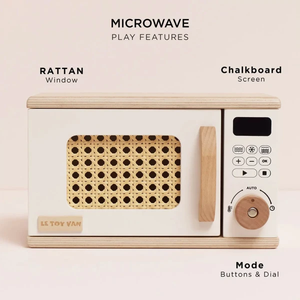 LE TOY VAN WOODEN MICROWAVE