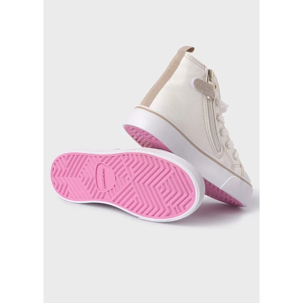 MAYORAL ECRU CANVAS BOOTS