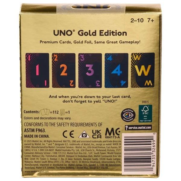 ΕΠΙΤΡΑΠΕΖΙΟ ΚΑΡΤΩΝ UNO GOLD PREMIUM