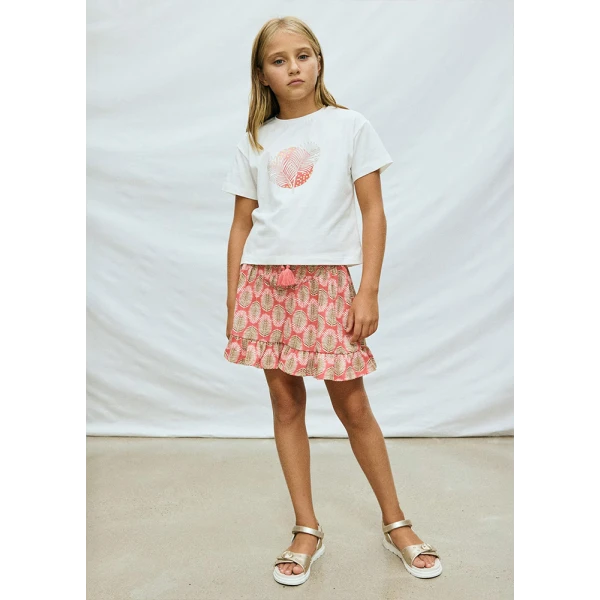 MAYORAL SKIRT PRINTED CORAL 