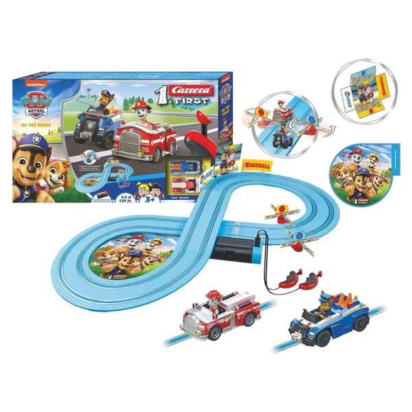 CARRERA FIRST SET 1:50 PAW PATROL MARSHALL & CHASE ON THE TRACK 2.4m