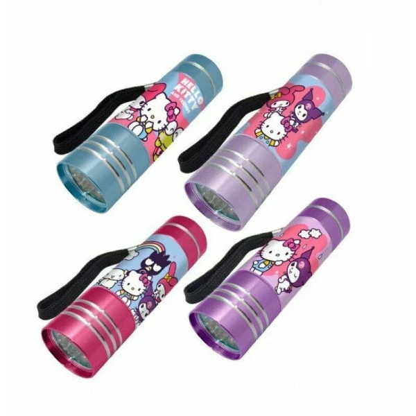 ALUMINIUM TORCH 9 LED HELLO KITTY - 4 DESIGNS