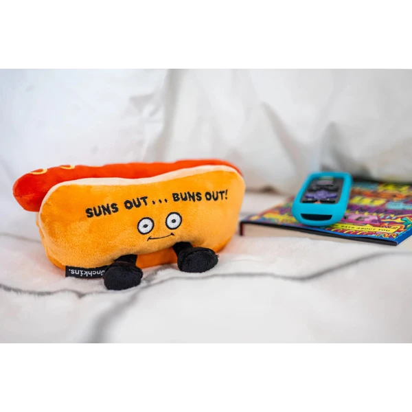 PUNCHKINS PLUSH HOT DOG SUNS OUT...BUNS OUT