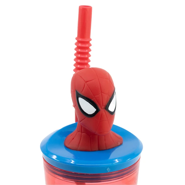 ΠΑΙΔΙΚΟ ΠΟΤΗΡΙ 360ml ΜΕ 3D ΦΙΓΟΥΡΑ SPIDERMAN ARACHNID GRID