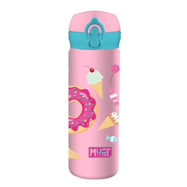 MUST TEAM ΑΝΟΞΕΙΔΩΤΟ ΠΑΓΟΥΡΙ ΘΕΡΜΟΣ 500ml ΜΕ ΚΑΛΑΜΑΚΙ - 4 ΣΧΕΔΙΑ