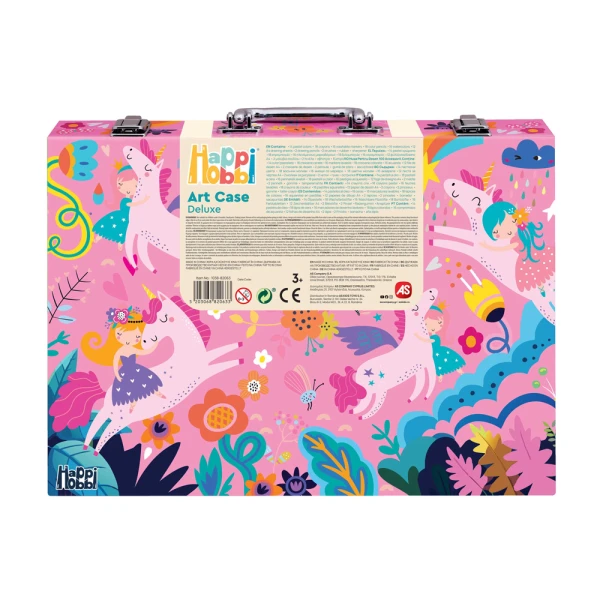 HAPPIHOBBI ART CASE DELUXE FANTASY UNICORNS WITH 100 ACCESSORIES FOR AGES 3+ 