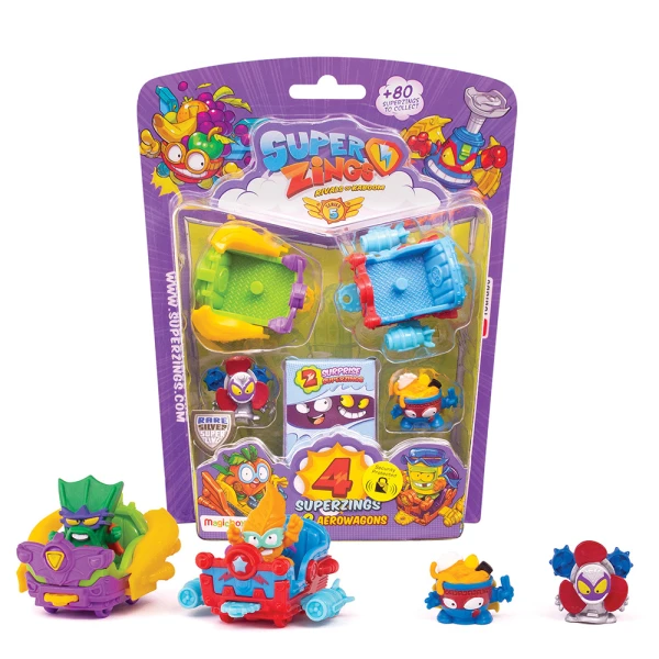 SUPERZINGS SERIES 5 BLISTER 4 FIRUGES WITH ACCESSORIES FOR 3+ YEARS - 12 DESIGNS