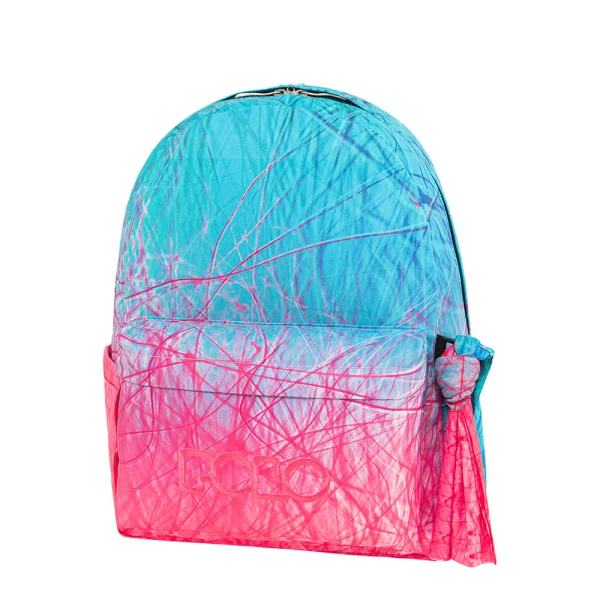 POLO 2024 BACKPACK ORIGINAL CRAFT WITH SCARF PINK-CYAN