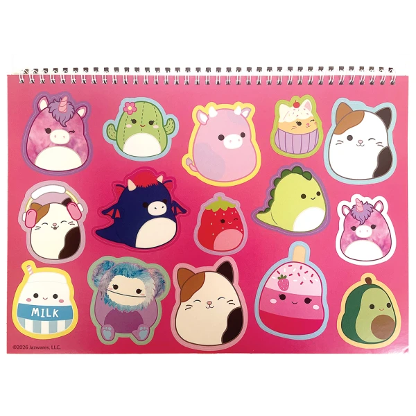 DRAWING PAD 23X33 cm 40 SHEETS AND STICKERS SQUISHMALLOWS