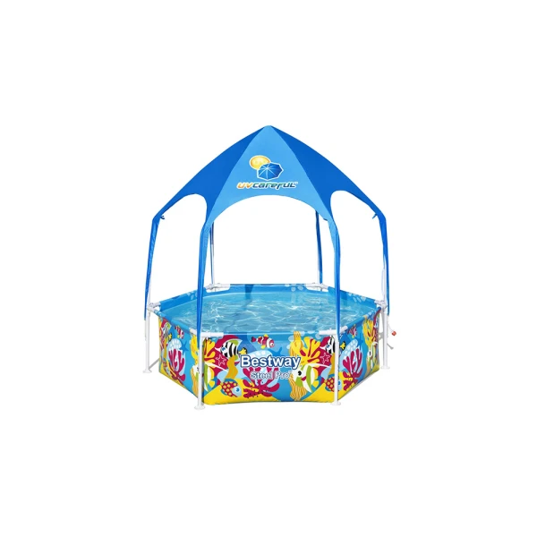 BESTWAY STEEL PRO UV CAREFUL 183X51 cm SPLASH-IN-SHADE PLAY POOL