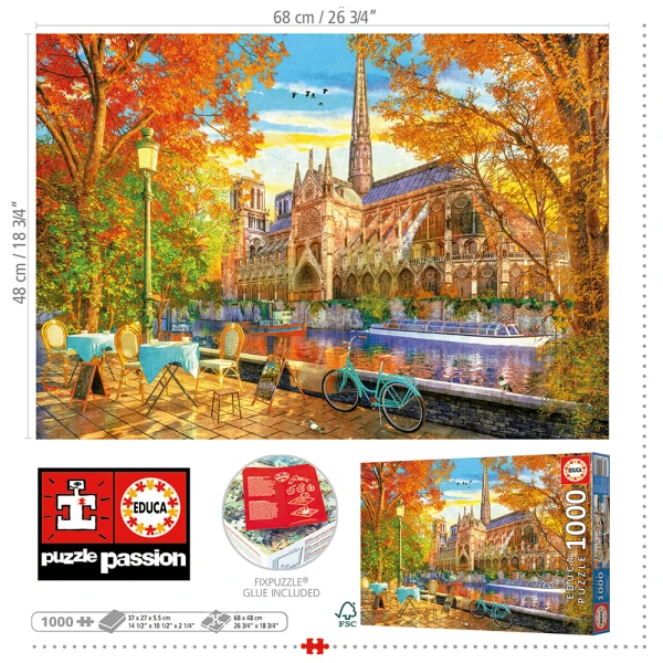 EDUCA ΠΑΖΛ 1000 τεμ. NOTRE DAME IN AUTUMN