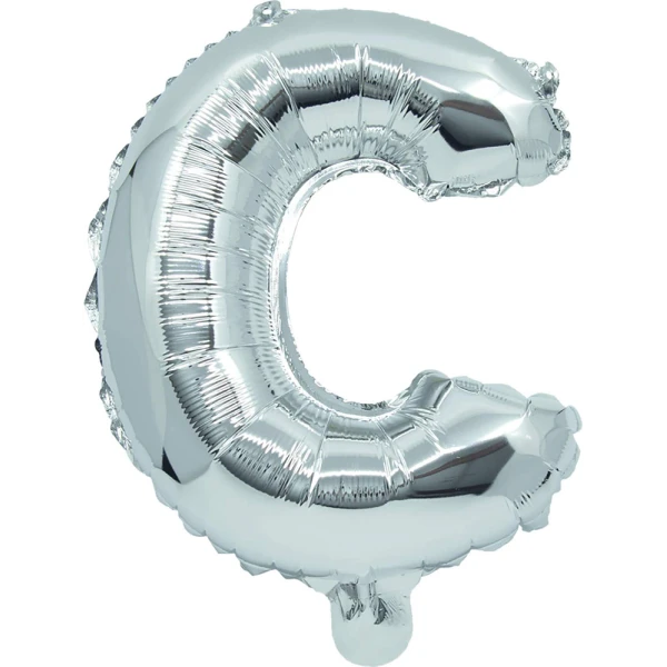 ΜΠΑΛΟΝΙ ΑΣΗΜΙ FOIL 32 cm ΓΡΑΜΜΑ C ΚΑΙ ΚΑΛΑΜΑΚΙ