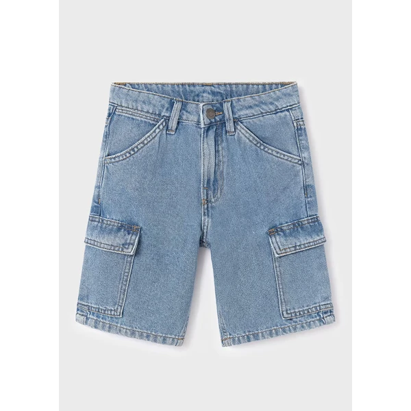 MAYORAL BERMUDA SHORTS DENIM CARGO DENIM