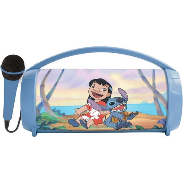LEXIBOOK KIDS SPEAKER STITCH WITH LIGHT AND  KARAOKE MICROPHONE
