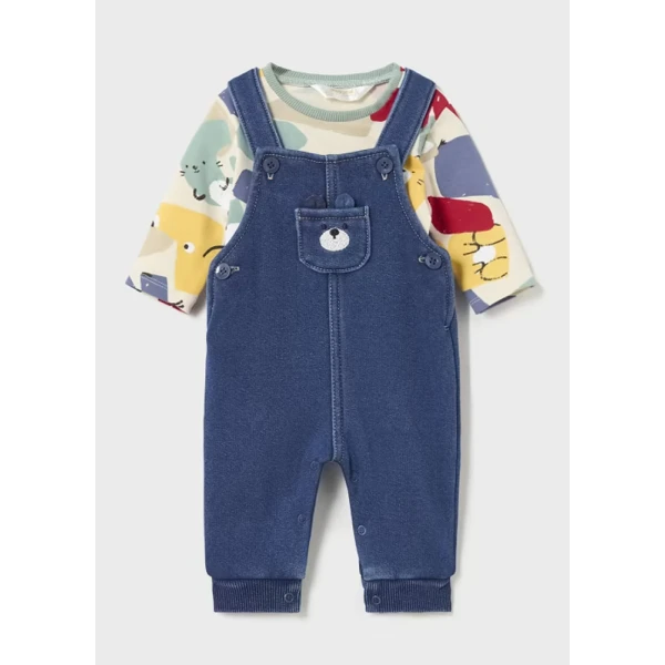 MAYORAL SET DUNGAREES FUR LETTERS
