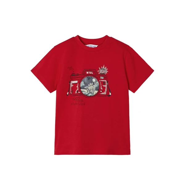 MAYORAL SHORT SLEEVE BLOUSE PHOTO RED