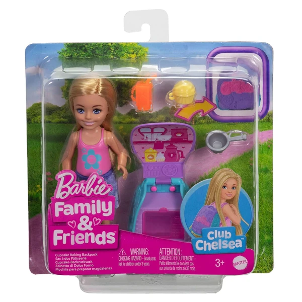 BARBIE FAMILY & FRIENDS DOLL CHELSEA WITH BACKPACK