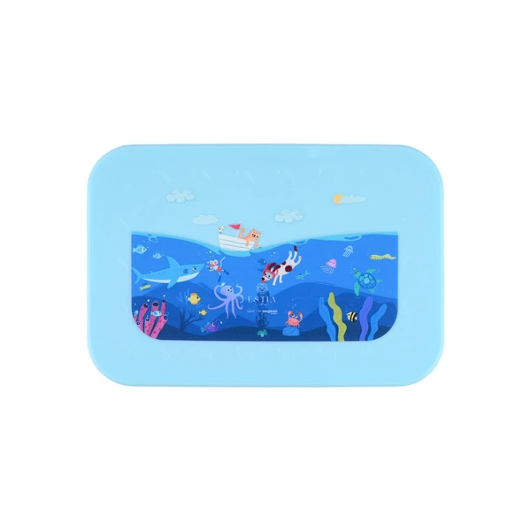 LUNCH BOX SAVE THE AEGEAN 900ml 2 REMOVABLE COMPARTMENTS - OCEAN PLAY