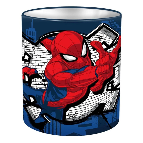 METAL PENCIL HOLDER 10X11 cm SPIDERMAN BLUE