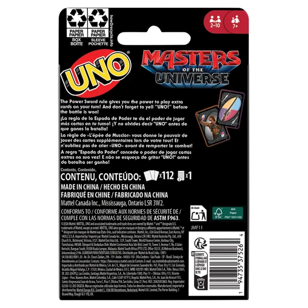 ΕΠΙΤΡΑΠΕΖΙΟ ΚΑΡΤΩΝ UNO MASTERS OF THE UNIVERSE