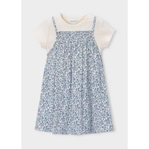 MAYORAL DRESS COMBINED LIGHT BLUE 