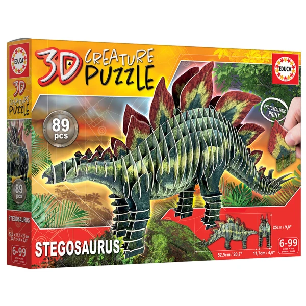 EDUCA 3D ΠΑΖΛ CREATURE 89 τεμ. STEGOSAURUS