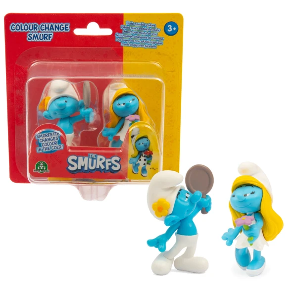 SMURFS 2 FIGURES 5 cm WITH COLOR CHANGE - SEVERAL DESIGNS