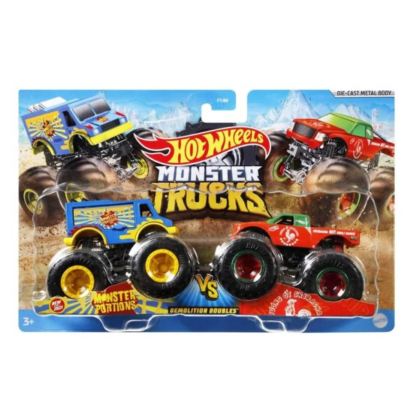HOT WHEELS MONSTER TRUCKS SET OF 2 - VARIOUS DESIGNS