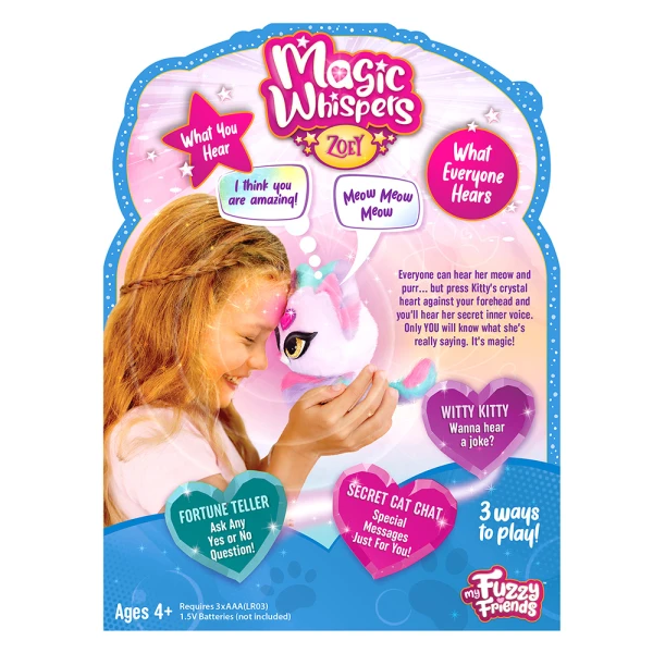 MY FUZZY FRIENDS MAGIC WHISPER KITTY - 3 DESIGNS