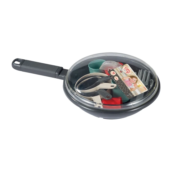 ECOIFFIER TABLEWARE SET IN FRYING PAN - 2 COLOURS
