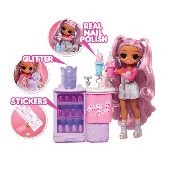 L.O.L. SURPRISE OMG STUDIO ΝΥΧΙΩΝ SWEET NAILS™ ΚΟΥΚΛΑ KITTY K CAFÉ