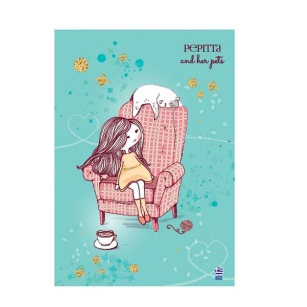 NOTEBOOK WITH PIN PEPITTA 17X24 STRIPED 40 SHEETS - VARIOUS DESIGNS